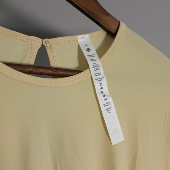 Lululemon | NWT | Lightweight High-Neck Romper | Prosecco | Size 12 - Picture 5 of 8